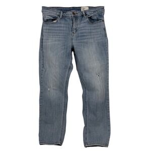 Cosmic Blue Love Womens Jeans Distressed Light Wash Denim Style C130SDB Size 32